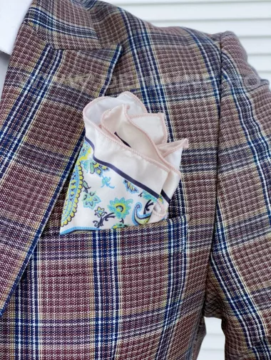 Sacou barbati in carouri slim fit B4238 20-3.1